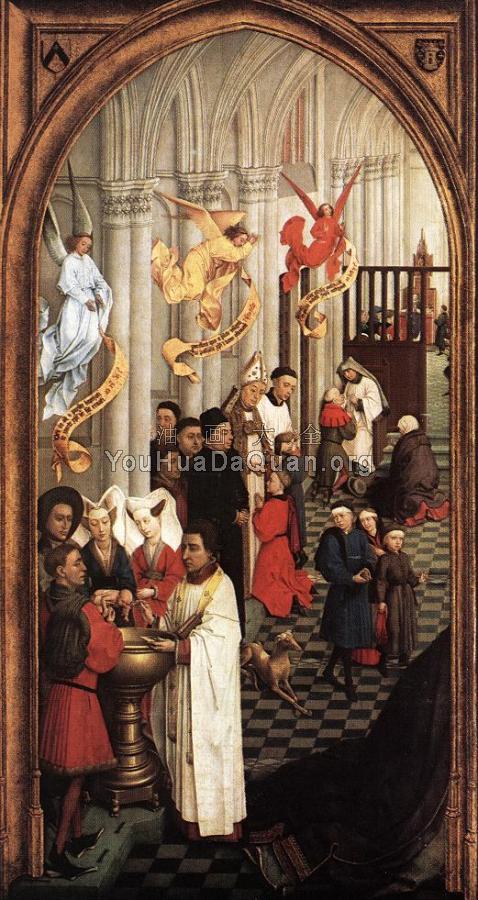 Seven Sacraments Altarpiece-Left Wing - 罗吉尔·凡·德·韦登